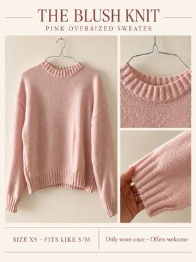 Pink Oversized Knit Sweater